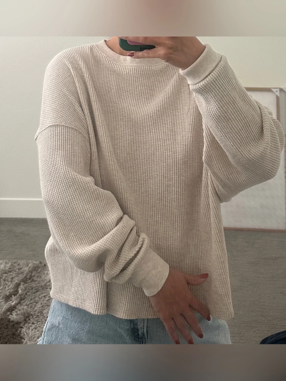 Abercrombie & Fitch Waffle-Knit Sweater - S/M